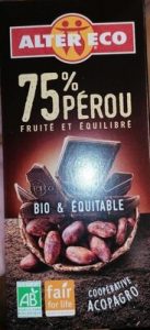Alter eco Chocolat noir 75% Pérou — MS Bhai Bhai Enterprise