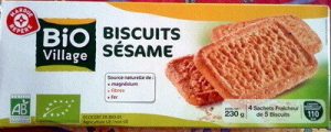 Bio Village, Marque Repère Biscuits sésame — MS Bhai Bhai Enterprise