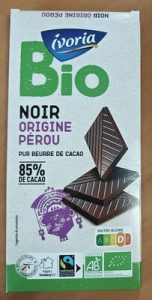 Intermarché, Ivoria Tablette BIO dégustation - Chocolat noir Pérou 85% - 100g — MS Bhai Bhai Enterprise