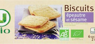 U, U Bio Biscuits bio épeautre et sésames paquet de 150g — MS Bhai Bhai Enterprise